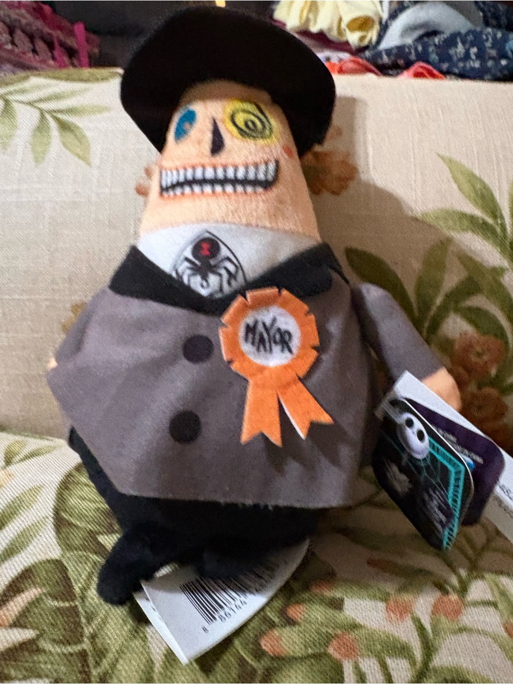 The Nightmare Before Christmas Mayor plush doll.